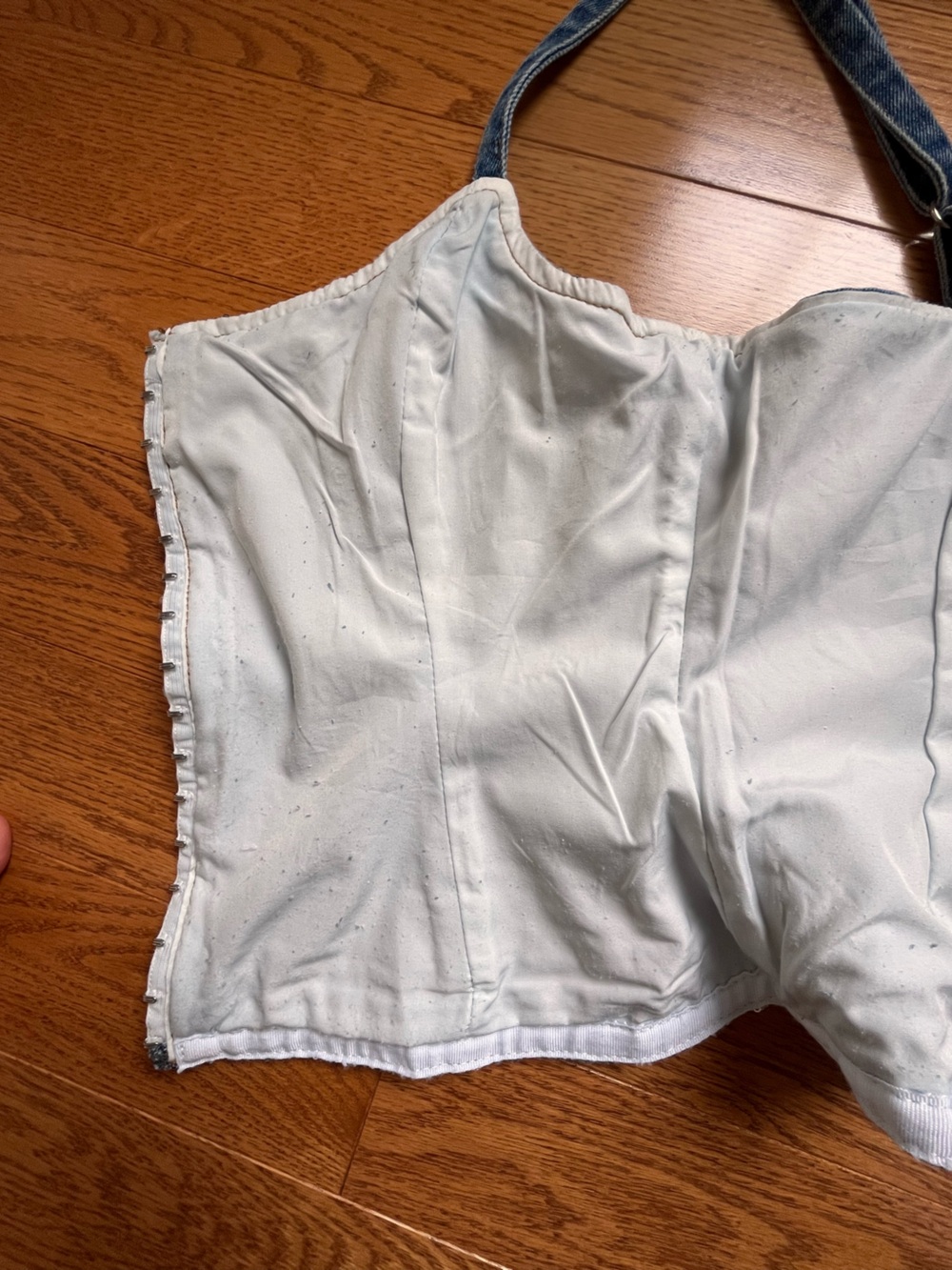 Nasty Gal Denim Sequin Corset Top - Picture 7 of 7